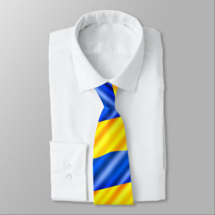 Support Ukraine Flag Neck Tie Ukrainian Flag