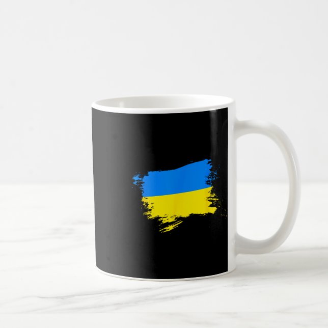 Support Ukraine Flag Ukrainian Pride Heart Ukraine Coffee Mug (Right)