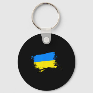 Support Ukraine Flag Ukrainian Pride Heart Ukraine Key Ring