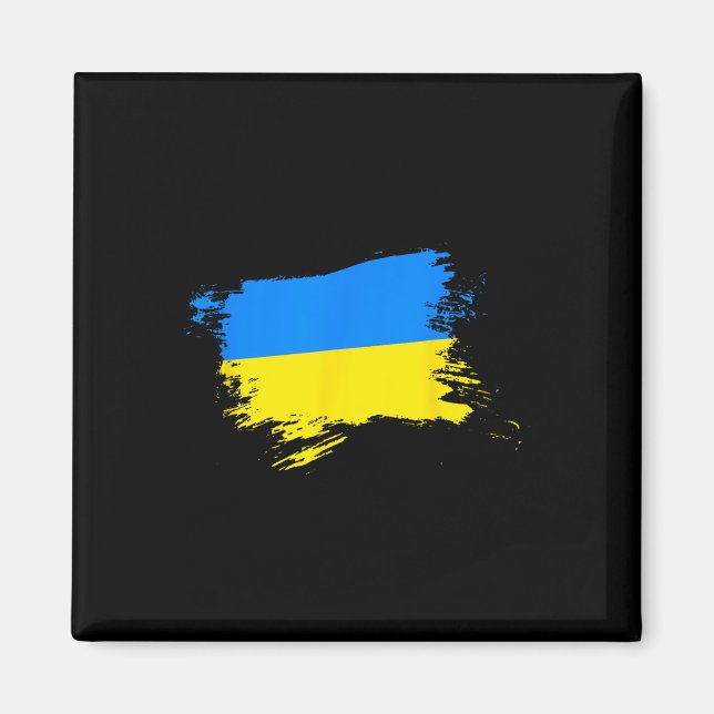Support Ukraine Flag Ukrainian Pride Heart Ukraine Magnet (Front)
