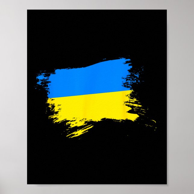 Support Ukraine Flag Ukrainian Pride Heart Ukraine Poster (Front)
