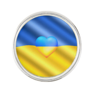 Support Ukraine - Freedom - Peace - Ukraine Flag  Lapel Pin