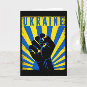 Support Ukraine Hand Fist Ukraine Resist Protest U Card