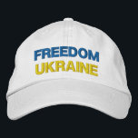 Support Ukraine Hat Embroidered Baseball Cap<br><div class="desc">Support Ukraine Embroidered Baseball Caps - Peace - Ukrainian Flag - Freedom - Solidarity - Strong Together - Freedom Victory ! You can transfer to more than 1000 Zazzle products ! 
We Stand With Ukraine !</div>