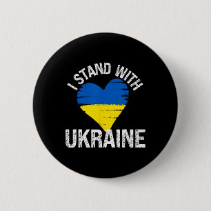 Support Ukraine Heart Flag Stand With Ukraine Soli 6 Cm Round Badge