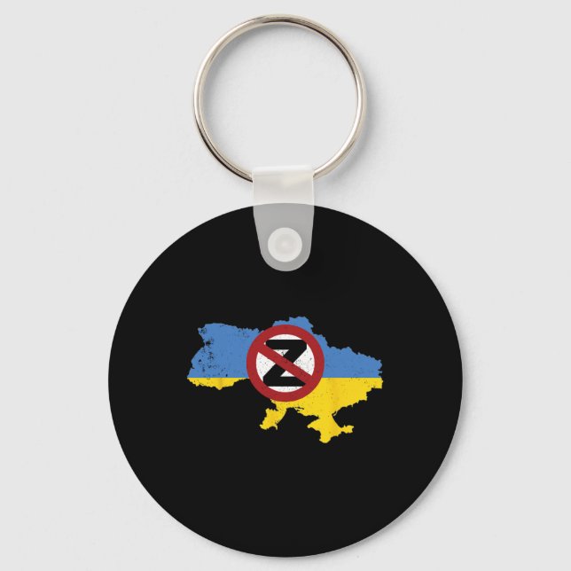 Support Ukraine I Stand With Ukraine 2  Key Ring (Front)