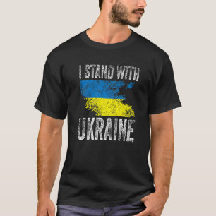 Support Ukraine I Stand With Ukraine Flag Free Ukr T-Shirt
