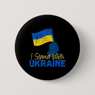Support Ukraine I Stand With Ukraine Ukrainian Fla 6 Cm Round Badge