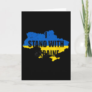 Support Ukraine I Stand With Ukraine Ukrainian Fla Card