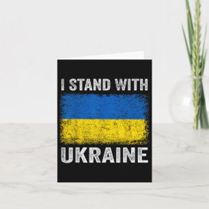 Support Ukraine I Stand With Ukraine Ukrainian Fla Card