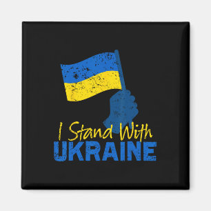 Support Ukraine I Stand With Ukraine Ukrainian Fla Magnet