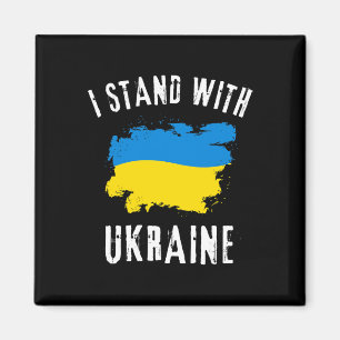 Support Ukraine I Stand With Ukraine Ukrainian Fla Magnet
