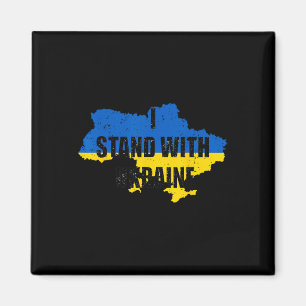 Support Ukraine I Stand With Ukraine Ukrainian Fla Magnet