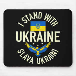 Support Ukraine I Stand With Ukraine Ukrainian Fla Mouse Pad