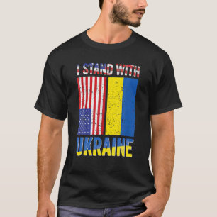 Support Ukraine I Stand With Ukraine Ukrainian Fla T-Shirt