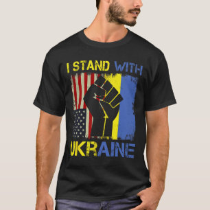 Support Ukraine I Stand With Ukraine Ukrainian Fla T-Shirt