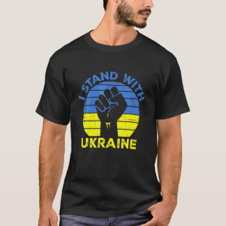 Support Ukraine I Stand With Ukraine Ukrainian Fla T-Shirt