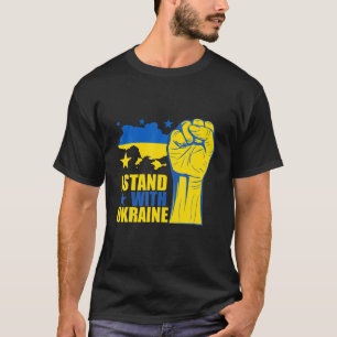 Support Ukraine I Stand With Ukraine Ukrainian Fla T-Shirt