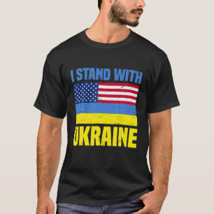 Support Ukraine I Stand With Ukraine Ukrainian Fla T-Shirt
