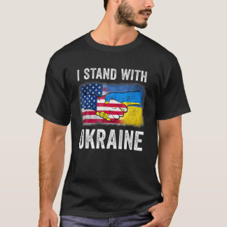 Support Ukraine I Stand With Ukraine Ukrainian Fla T-Shirt
