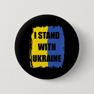 Support Ukraine I Stand With Ukraine Ukrainian Fre 6 Cm Round Badge