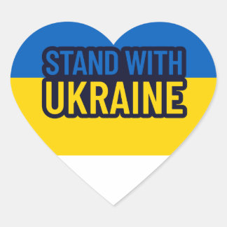 Support Ukraine I Stand With Ukraine Ukrainian Heart Sticker