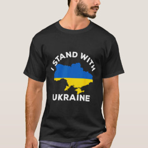 Support Ukraine I Stand With Ukraine Ukrainian Map T-Shirt
