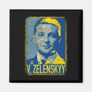 Support Ukraine I Stand With Ukraine Volodymyr Zel Magnet