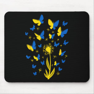 Support Ukraine I Stand With Ukraine Women Butterf Mouse Pad