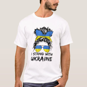 Support Ukraine I Stand With Ukraine Women Messy B T-Shirt