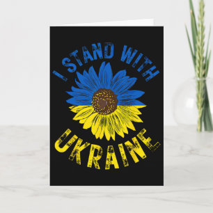 Support Ukraine I Stand With Ukrainian Flag Slava  Card