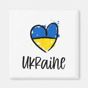 Support Ukraine I Stand With Ukrainian Flag Slava  Magnet