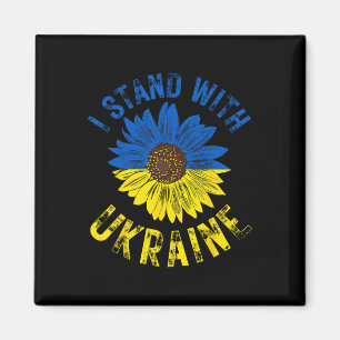 Support Ukraine I Stand With Ukrainian Flag Slava  Magnet