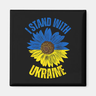 Support Ukraine I Stand With Ukrainian Flag Slava  Magnet