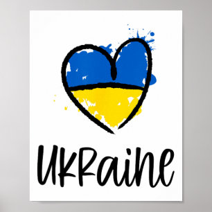 Support Ukraine I Stand With Ukrainian Flag Slava  Poster