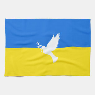 Support Ukraine Kitchen Towel Peace Dove