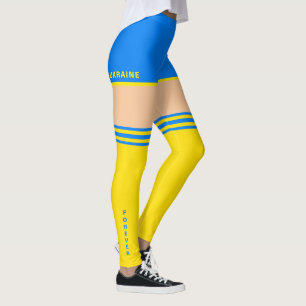 Support Ukraine Leggings Ukrainian Flag Colours