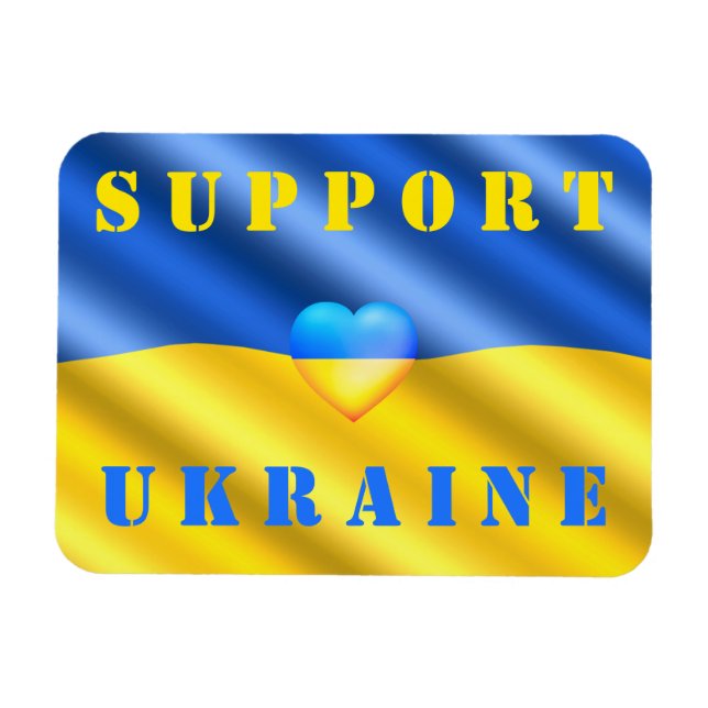 Support Ukraine Magnet Ukrainian Flag - Freedom (Horizontal)