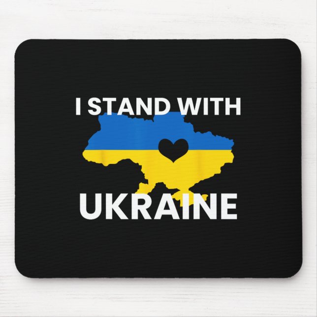 Support Ukraine Map Heart Stand Together Ukraine S Mouse Pad (Front)