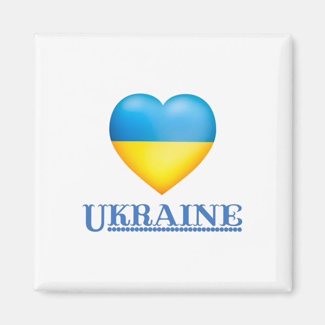 Support Ukraine - Peace & Love for Ukraine Magnet (Front)