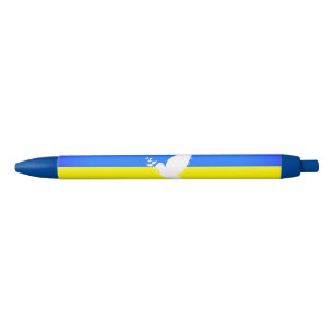 Support Ukraine Pen Peace Dove Ukrainian Flag