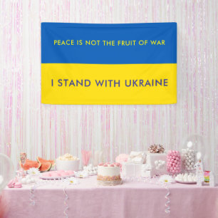 Support Ukraine Personalised Patriotic Flag Banner