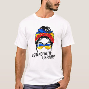 Support Ukraine Pride I Stand With Ukraine Flag Fo T-Shirt