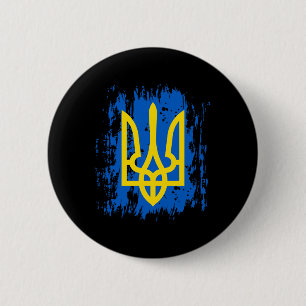 Support Ukraine Stand With Ukraine Ukrainian Flag  6 Cm Round Badge