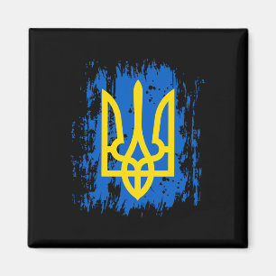 Support Ukraine Stand With Ukraine Ukrainian Flag Magnet