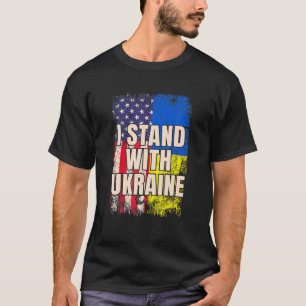Support Ukraine Stand With Ukraine Ukrainian Flag T-Shirt
