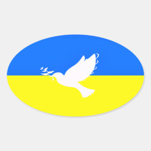Support Ukraine Sticker Dove of Peace - Freedom