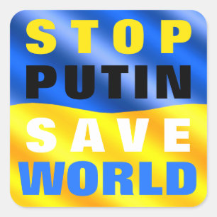 Support Ukraine Sticker Stop putin Save World