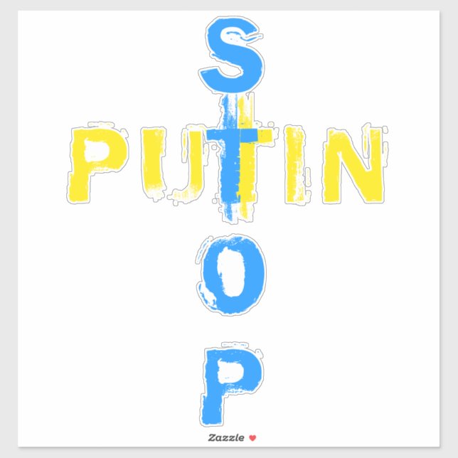Support Ukraine Stickers Freedom - Stop putin (Sheet)