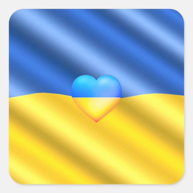 Support Ukraine Stickers Ukrainian Flag - Freedom (Front)
